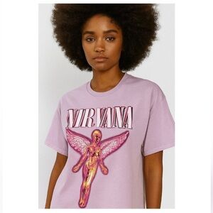 Nirvana Shirt L In Utero Purple